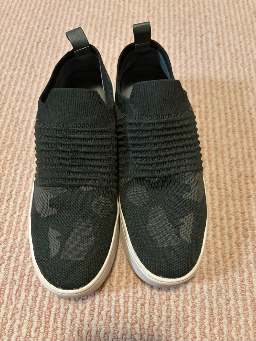 Steve Madden Black Slip-On Knit Loafers